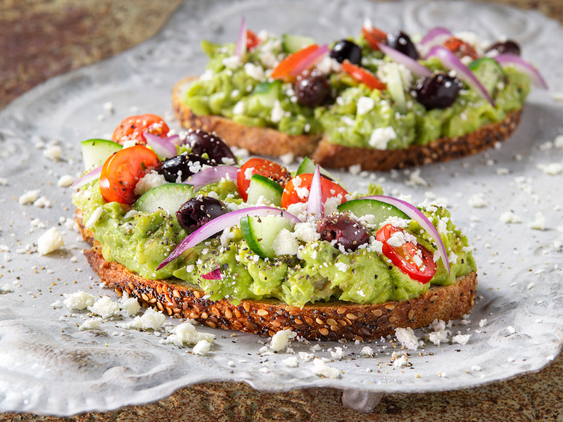 Greek Style Avocado Toast 1