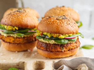 Easy Sweet Potato Veggie Burgers with Guacamole | ¡Yo Quiero! Brands