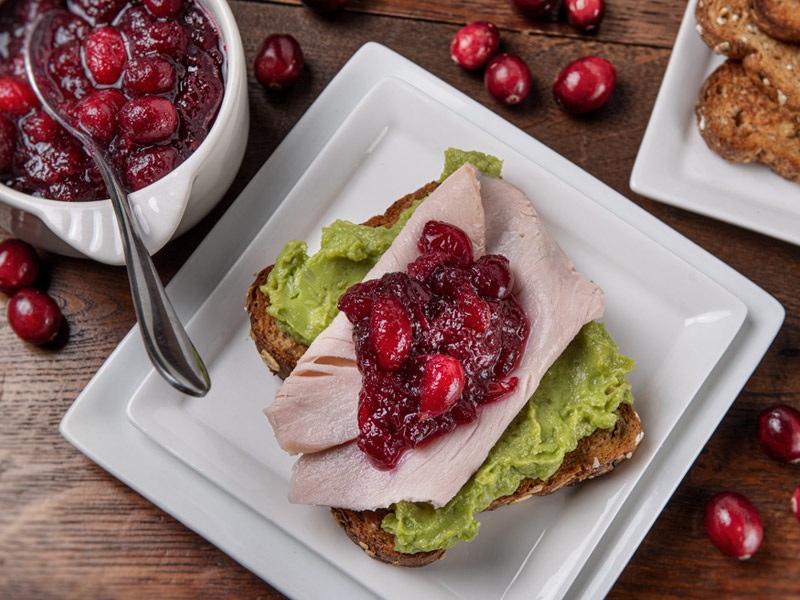 Turkey Avocado Toast with Cranberry Sauce | Love Your Leftovers | ¡Yo Quiero!™ Brands