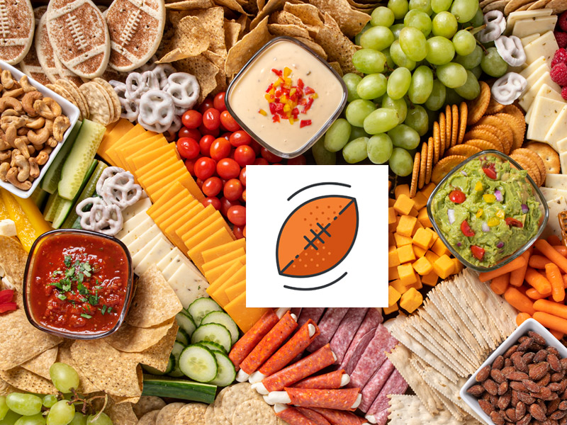 game day snack board