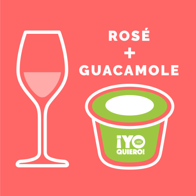 Wine Pairings rose and guac