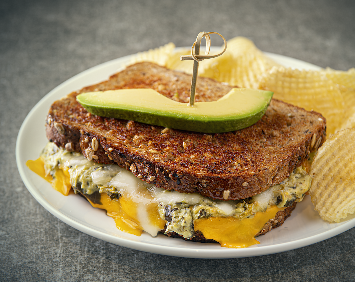 Spinach Bacon Avocado Grilled Cheese