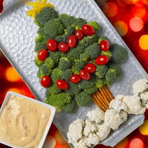 Christmas tree veggie tray