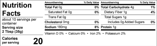 corn salsa nutrition