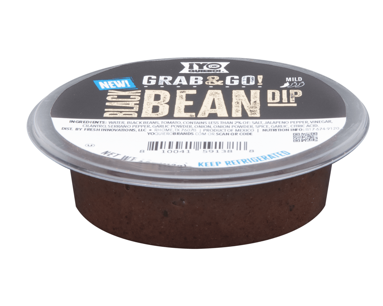 YQ product grab go black bean dip package individual