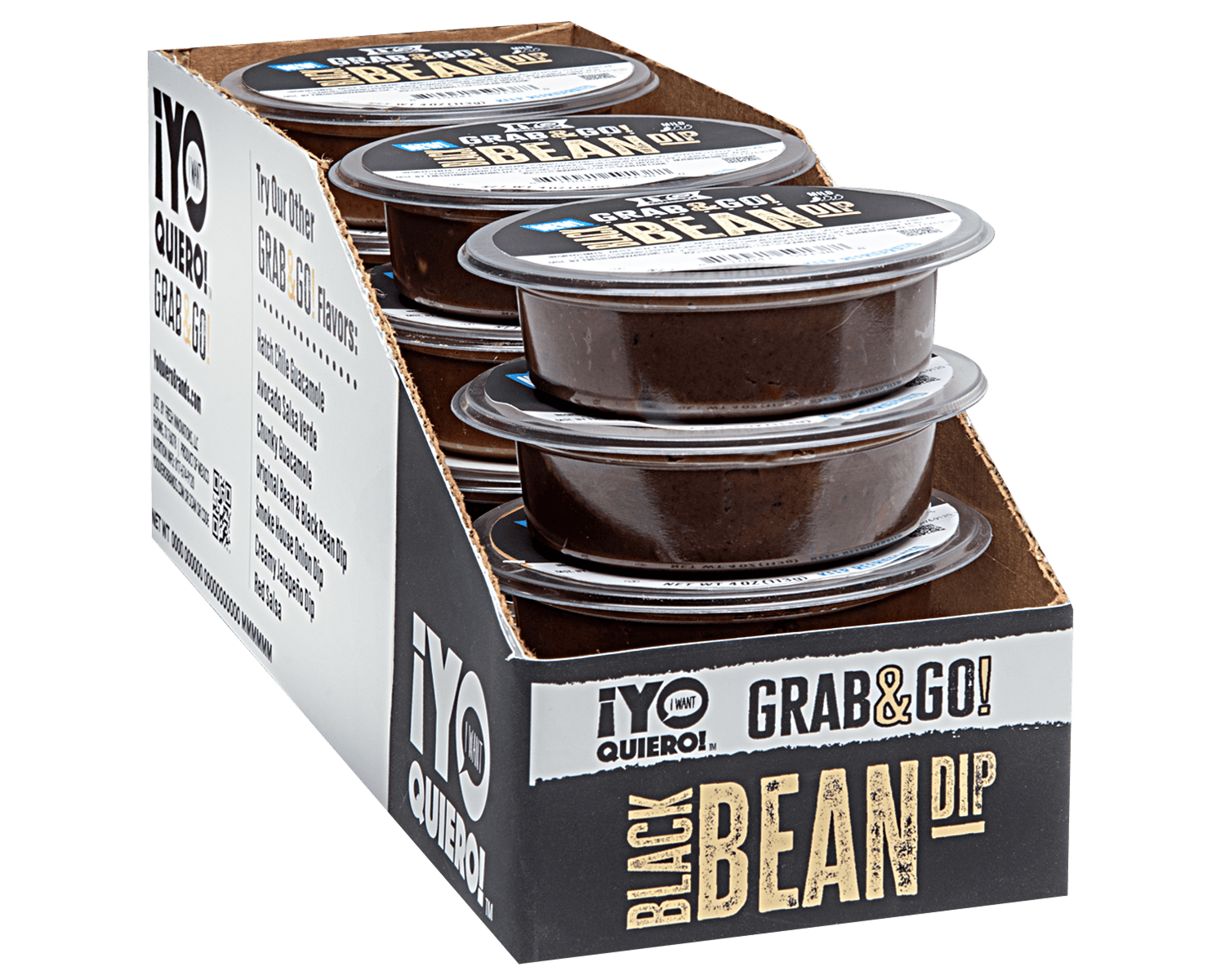YQ product grab go black bean dip package