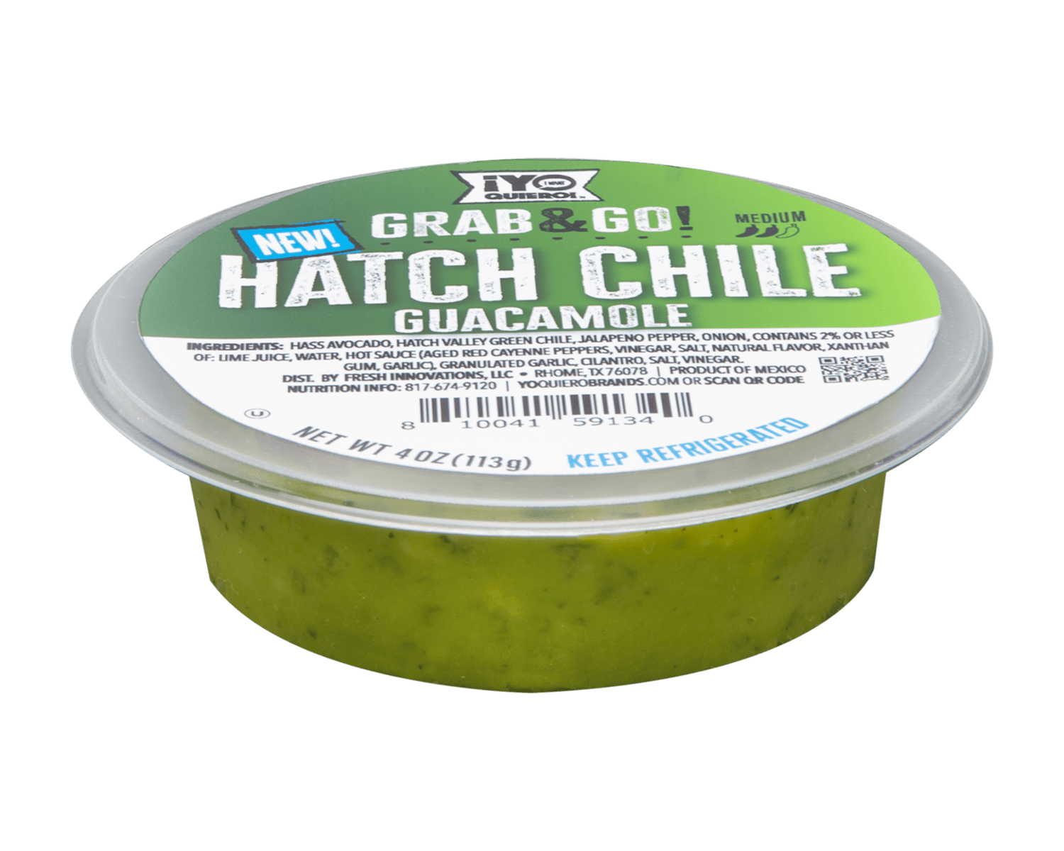 YQ product grab go hatch chile guacamole individual