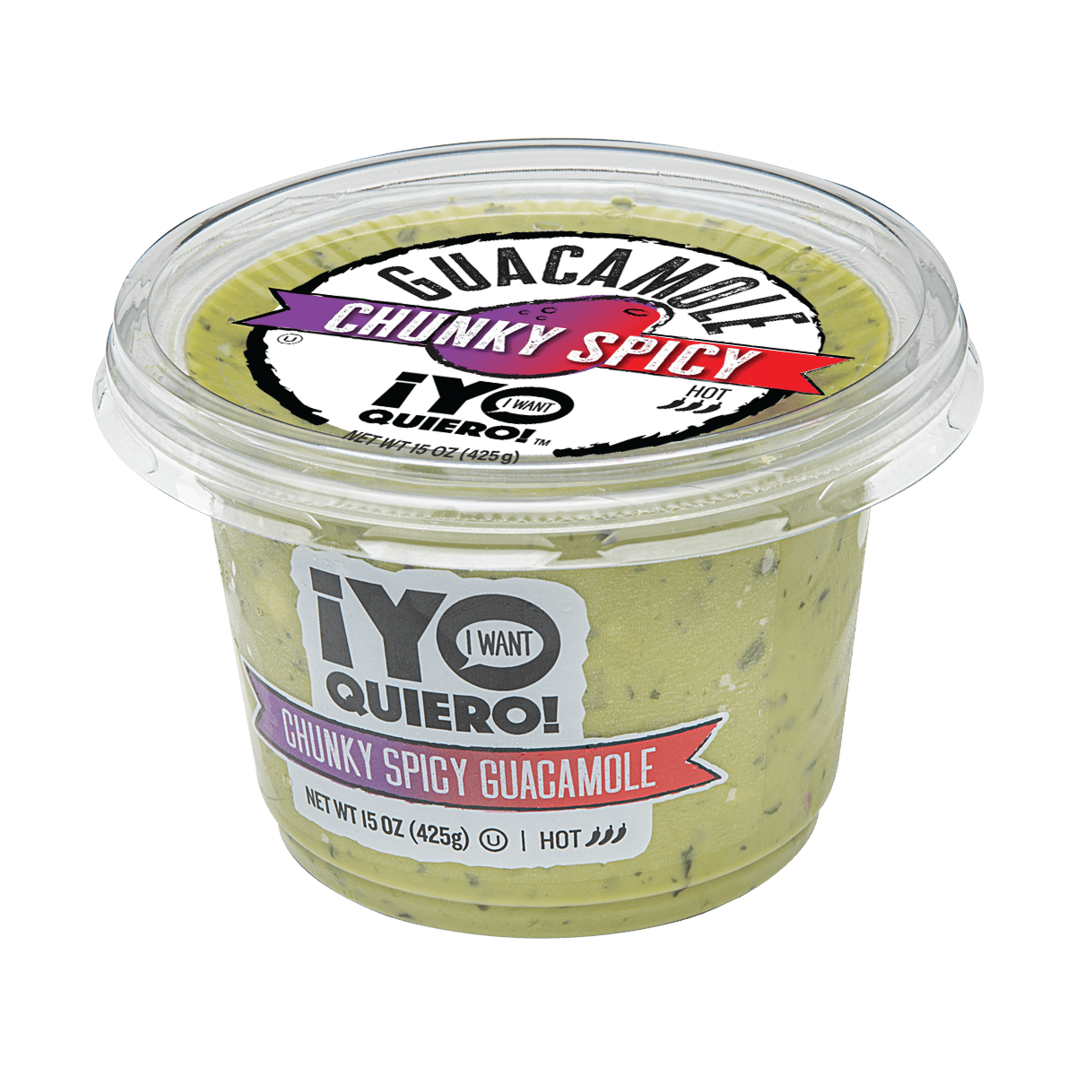 YQ product guacamole dips chunky spicy 15oz 2
