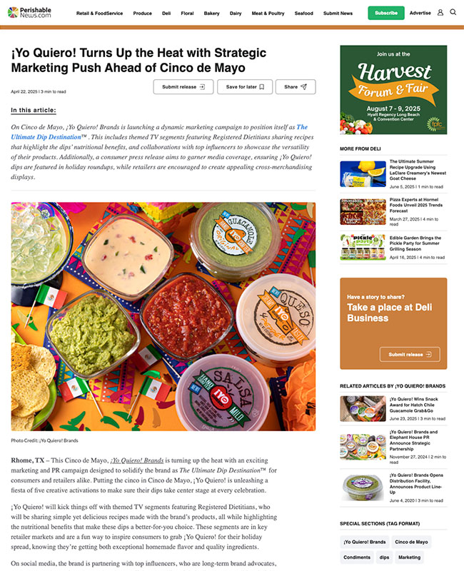 YQ press hightlight cinco de mayo perishable news